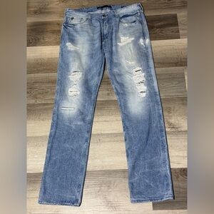 GUESS Slim Straight Distressed Stretch Men's Sz 36 - 34